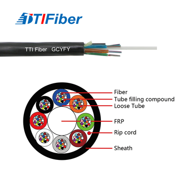 Corazones micro soplados del cable GCYFY 24 del aire de fibra óptica al aire libre del cable