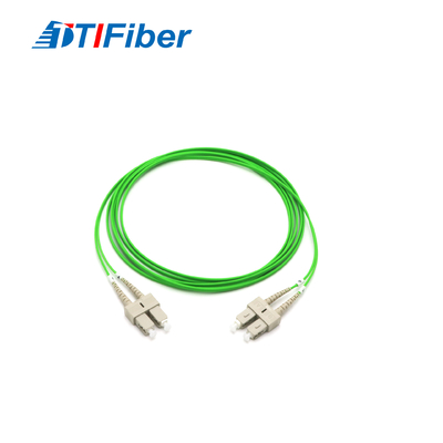 El patchcord de la fibra de SC-SC/la coleta ópticos OM5 con varios modos de funcionamiento 50/125um duplica 2,0 cordones de remiendo con los materiales de PVC/LSZH