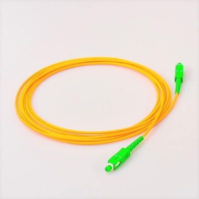 Unimodal polaco del cordón SC/LC/ST UPC de Jumper Yellow Fiber Optical Patch