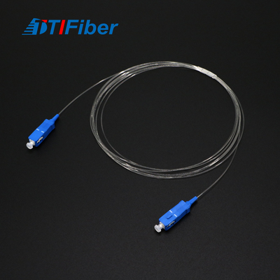 Cordón de remiendo invisible transparente de la fibra óptica SC/UPC-SC/UPC al uso interior del sitio