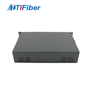Corazones de la caja 48 de la terminación del panel de remiendo de la fibra óptica del soporte de estante FTTH