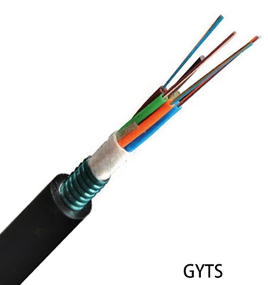 Tubo flojo multi 24 de GYTS 36 48 acorazados aéreos del conducto de cable de fribra óptica de la base