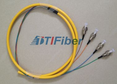 Coleta de fibra óptica amarilla ST/UPC de Pigatil Singelmode de la fibra óptica de la base de la chaqueta de PVC 4