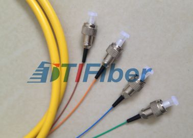 Coleta de fibra óptica amarilla ST/UPC de Pigatil Singelmode de la fibra óptica de la base de la chaqueta de PVC 4