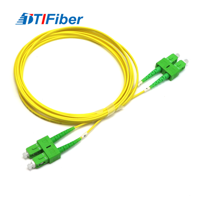 Conectores SC/APC-SC/APC SM DX del cordón de remiendo de fibra óptica dúplex monomodo