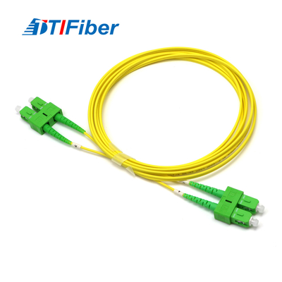 Conectores SC/APC-SC/APC SM DX del cordón de remiendo de fibra óptica dúplex monomodo