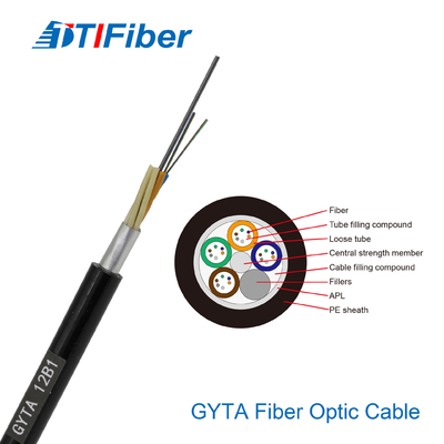GYTA G652D Cable de fibra óptica monomodo al aire libre 700M blindado