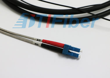 Cordones de remiendo a dos caras unimodales de la fibra óptica con el cable LC/UPC de la armadura al LC/al UPC