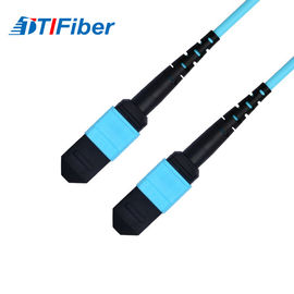 OM3 cable óptico de la fibra del cordón de remiendo de la fibra óptica de la aguamarina los 50/125μm SM milímetro SX DX