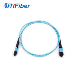 OM3 cable óptico de la fibra del cordón de remiendo de la fibra óptica de la aguamarina los 50/125μm SM milímetro SX DX