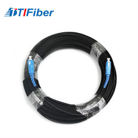 FTTH a una cara caen el cordón de remiendo de fibra óptica del cable SC/UPC con la chaqueta blanca negra de LSZH