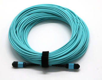 Conector hembra UPC/APC del cable del tronco del cordón de remiendo de la fibra óptica OM3 MPO pulido