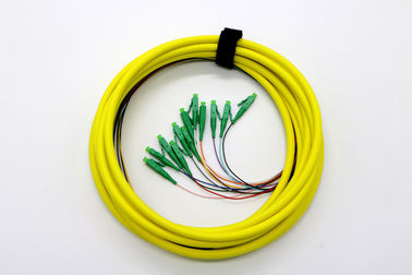 9/125 conector unimodal del LC APC de los cordones de remiendo de las coletas de la fibra 3 años de garantía