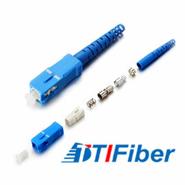 Tipo del SC UPC SM milímetro de los conectores de cable de fribra óptica del material plástico para la red de FTTH
