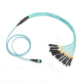 Cable con varios modos de funcionamiento colorido OM3 4G/5G con varios modos de funcionamiento MPO del remiendo al LC para la telecomunicación