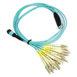 4G/5G MPO - el cable del remiendo de la fibra con varios modos de funcionamiento del LC, remiendo de la fibra OM3 lleva vida útil larga