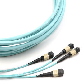 1-24 longitudes OM3 del cordón de remiendo de la fibra óptica de la fibra MPO/MTP diversas 10G los 50/125µM