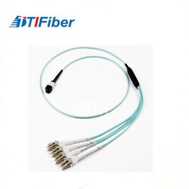 4G/5G MPO - el cable del remiendo de la fibra con varios modos de funcionamiento del LC, remiendo de la fibra OM3 lleva vida útil larga