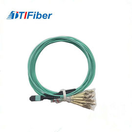 Cordón de remiendo con varios modos de funcionamiento de la fibra óptica 4G/5G MPO - LC OM3 Upc/extremo de la virola de APC - cara