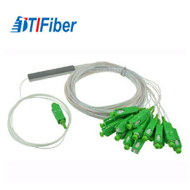 conector de acero del UPC de la PC del cable SC/APC del divisor 2.0m m de la fibra óptica del tubo de 1X8 1x16