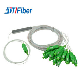 conector de acero del UPC de la PC del cable SC/APC del divisor 2.0m m de la fibra óptica del tubo de 1X8 1x16