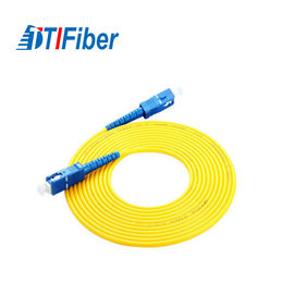 SC del SC del solo modo del cordón de remiendo de la fibra óptica del diámetro de 0.9m m 2.0m m para el establecimiento de una red