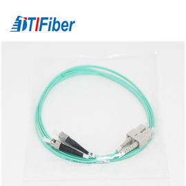 Cables del remiendo de la fibra óptica de SC-FC LSZH los 2.0m, cable de la red de la fibra óptica con aguamarina