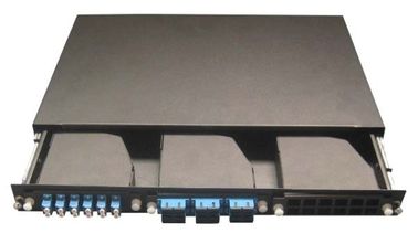 El panel de remiendo de fibra del lazo de suscriptor de las telecomunicaciones con los módulos del casete de 3pcs MPO