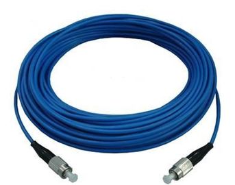 ST/UPC - cordón de remiendo acorazado interior de la fibra óptica del ST con el azul, chaqueta de LSZH