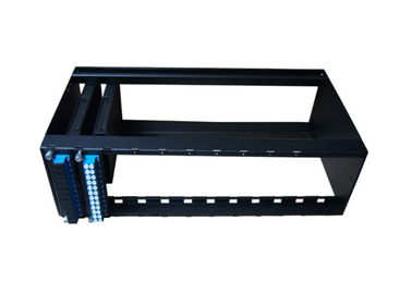 1U 19' el panel de remiendo de fibra montado estante del soporte de estante para los casetes de 3pcs MPO