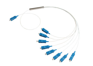 Paquete de acero del tubo del divisor de la fibra óptica del PLC 1×8 y LSZH