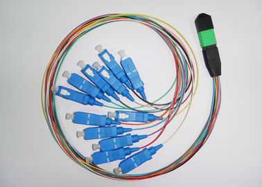 Base MTP/MPO – cordón de APC 12 de remiendo de la fibra óptica del LC para las instalaciones de la premisa