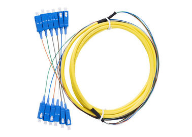 12 base, cordón de remiendo interior de la fibra óptica 24core con el conector del SC