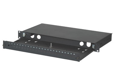 caja terminal de la fibra óptica desplazable de 24port FC, el panel de remiendo de fibra para el adaptador del SC