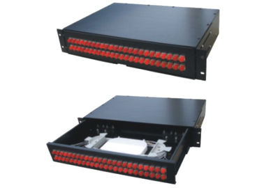 caja terminal de la fibra óptica desplazable de 24port FC, el panel de remiendo de fibra para el adaptador del SC
