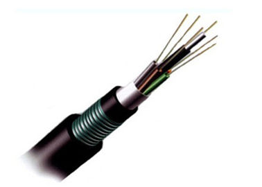 12 cable de fribra óptica de acero de la cinta de la base GYTA para la antena/el conducto, negro