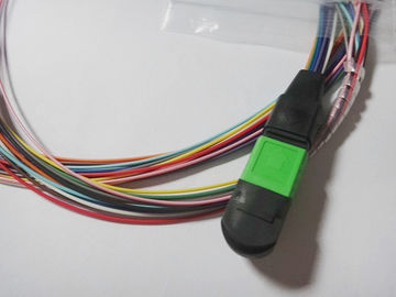 Cordón de remiendo de la fibra óptica de MPO LC completamente alrededor con el cable de cinta 12core