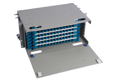la caja de distribución de la fibra óptica de 48core 3U ODF, estante montó la estructura