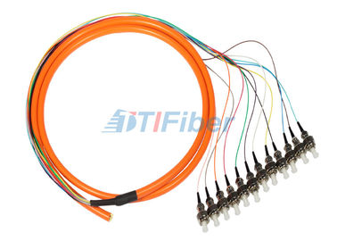 Coleta de la fibra óptica del desbloqueo del ST 0.9m m, cable óptico de 12 bases