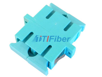 Aguamarina OM3 a una cara/adaptador de la fibra óptica del duplex para la red de Telecomunication