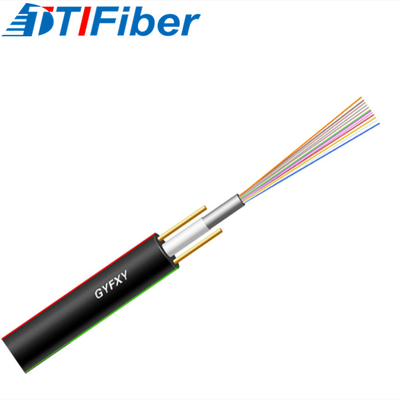 12 cable de la fibra del miembro de fuerza de la base FRP GYFXY G652D