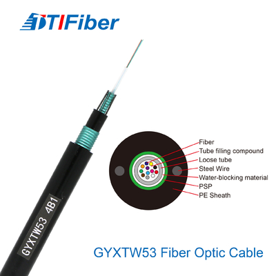 GYXTW53 G652D SM 24 cable acorazado de la fibra de 48 bases