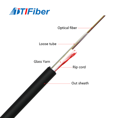 Cable óptico de la fibra al aire libre interior de GJYXFH con la antena unimodal del cordón del rasgón