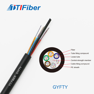 Ftth aéreo Frp Gyfty 2 4 8 12 24 modos del cable de fribra óptica de los corazones G652d solos