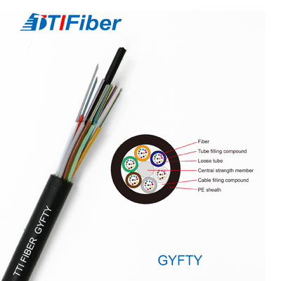 Ftth aéreo Frp Gyfty 2 4 8 12 24 modos del cable de fribra óptica de los corazones G652d solos