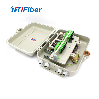tipo y polo al aire libre del soporte de la pared de la caja de distribución de la fibra óptica de 48ports FTTH