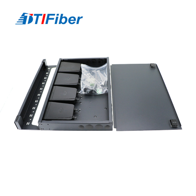 Sc/Fc/el panel de remiendo de la fibra óptica del soporte del St que empalma/de estante del Lc base de 1U 12 - 24