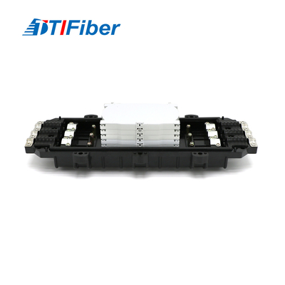 Tipo horizontal cierre 12 de FTTX del empalme de la fibra óptica 24 bases 48 96 144 288