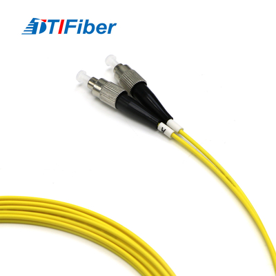 Duplex unimodal amarillo del cordón de remiendo de la fibra óptica de TTIFiber FC-LC