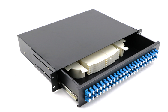 SC del LC del duplex de la caja terminal de la fibra óptica del soporte de estante que empalma